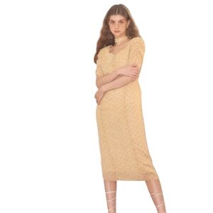 Salon‎ de Yohn Dress Yellow Ditsy Floral Short Sleeve